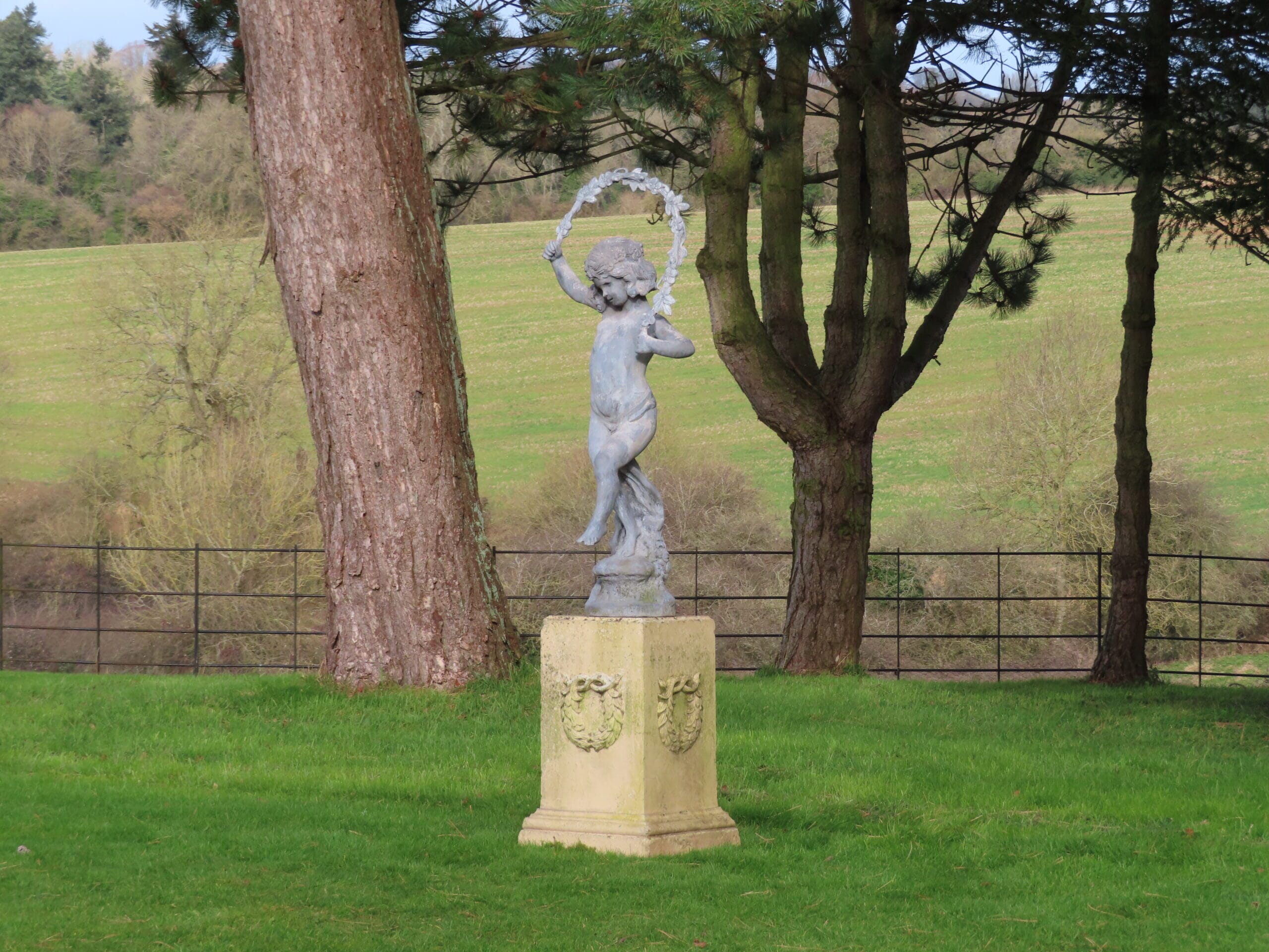 Lead garden statue Lichen Garden Antiques