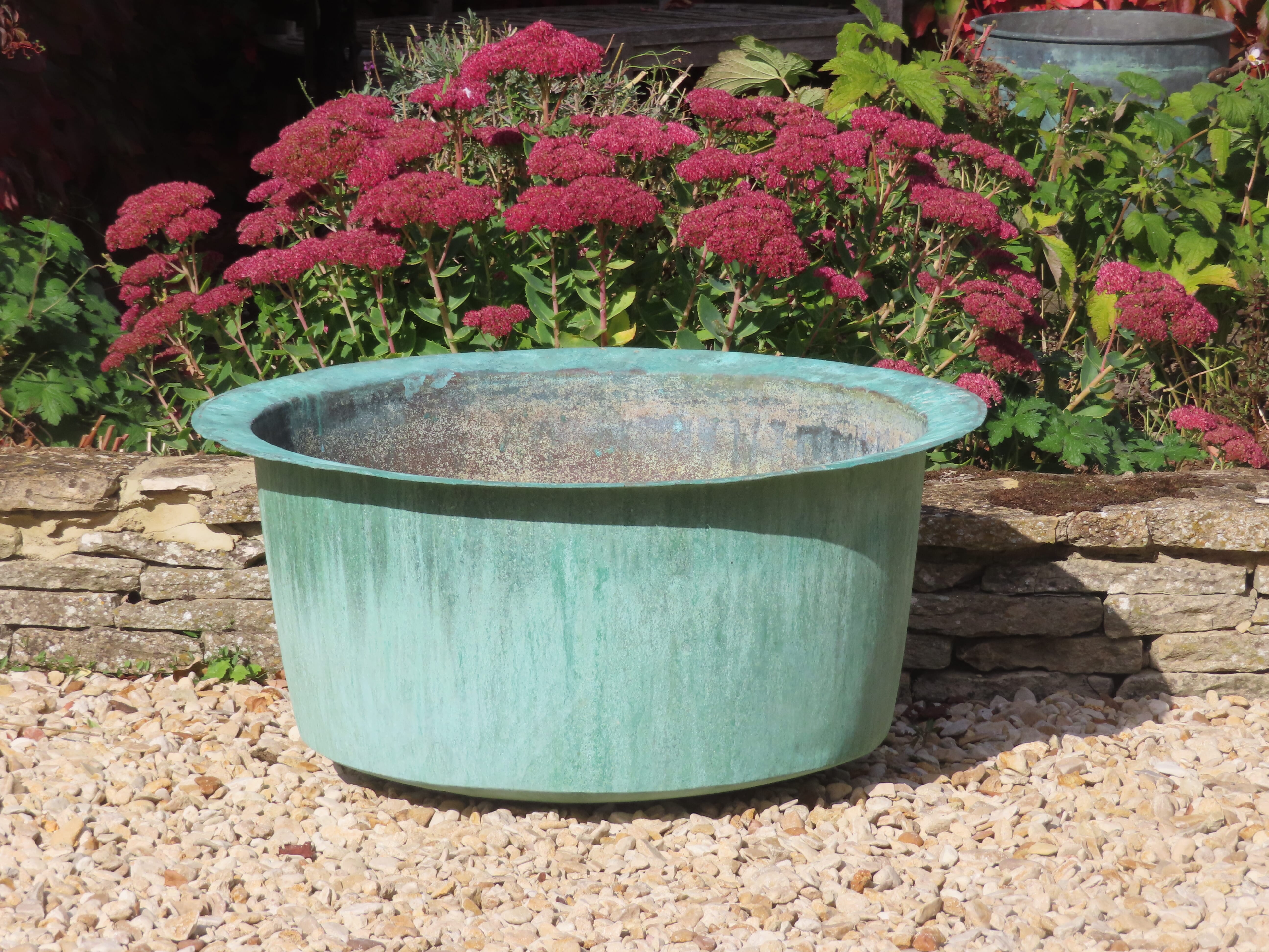 garden-pot-copper-antique